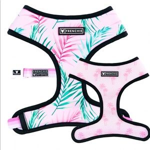 Frenchie Bulldog Duo Harness in Cabana Pink NEW never used 💗🌴Small